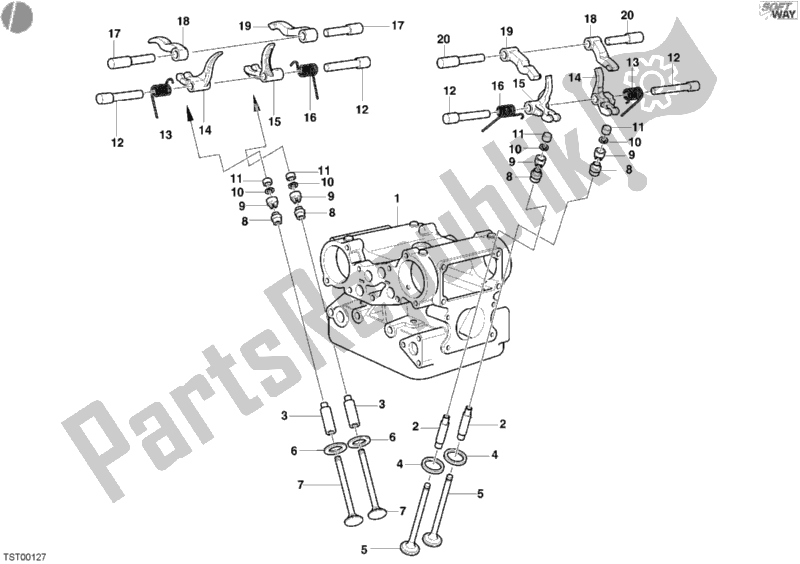 Wszystkie części do Zawór Ducati Monster S4R USA 996 2005